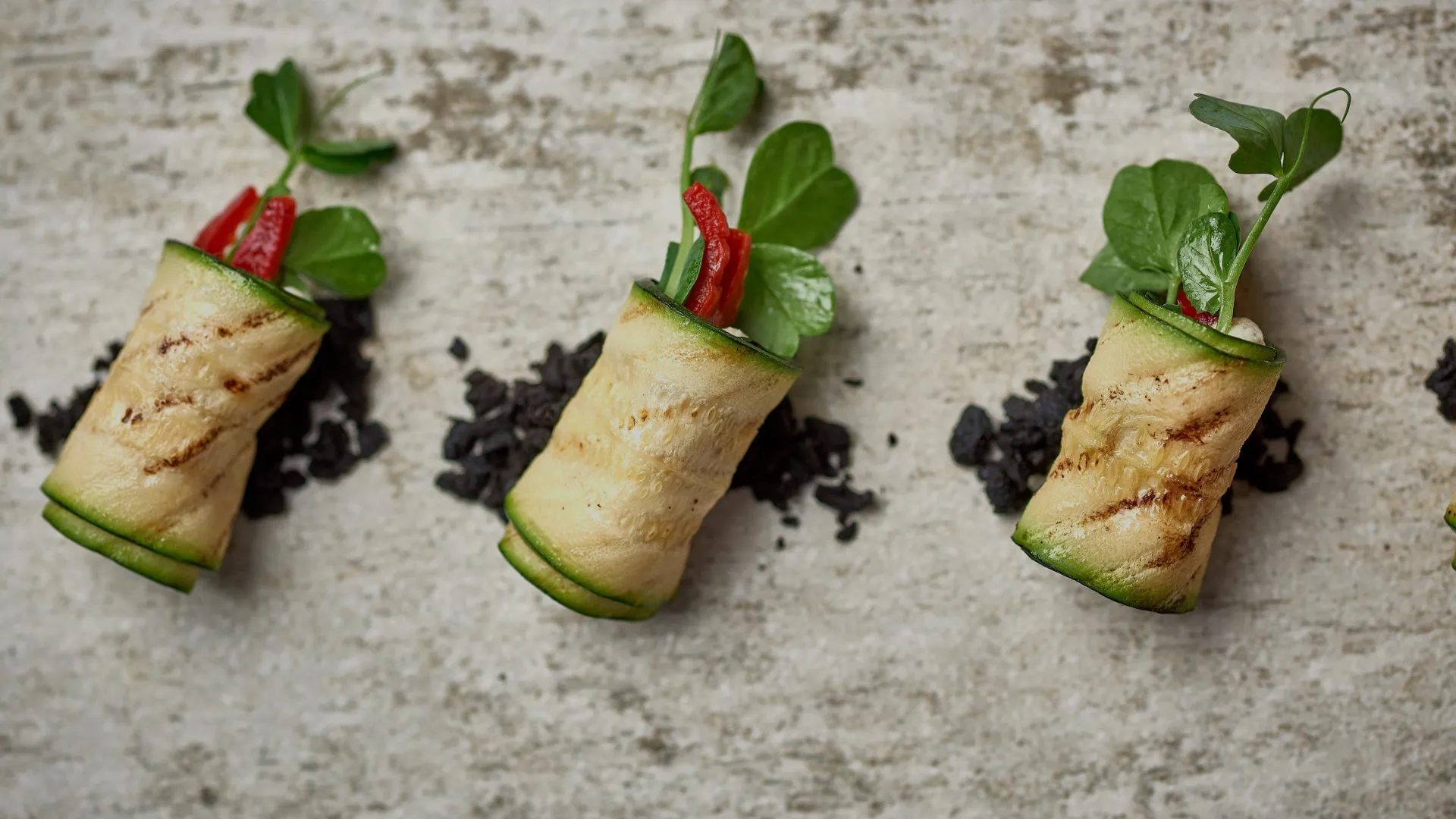 courgette rolls create food
